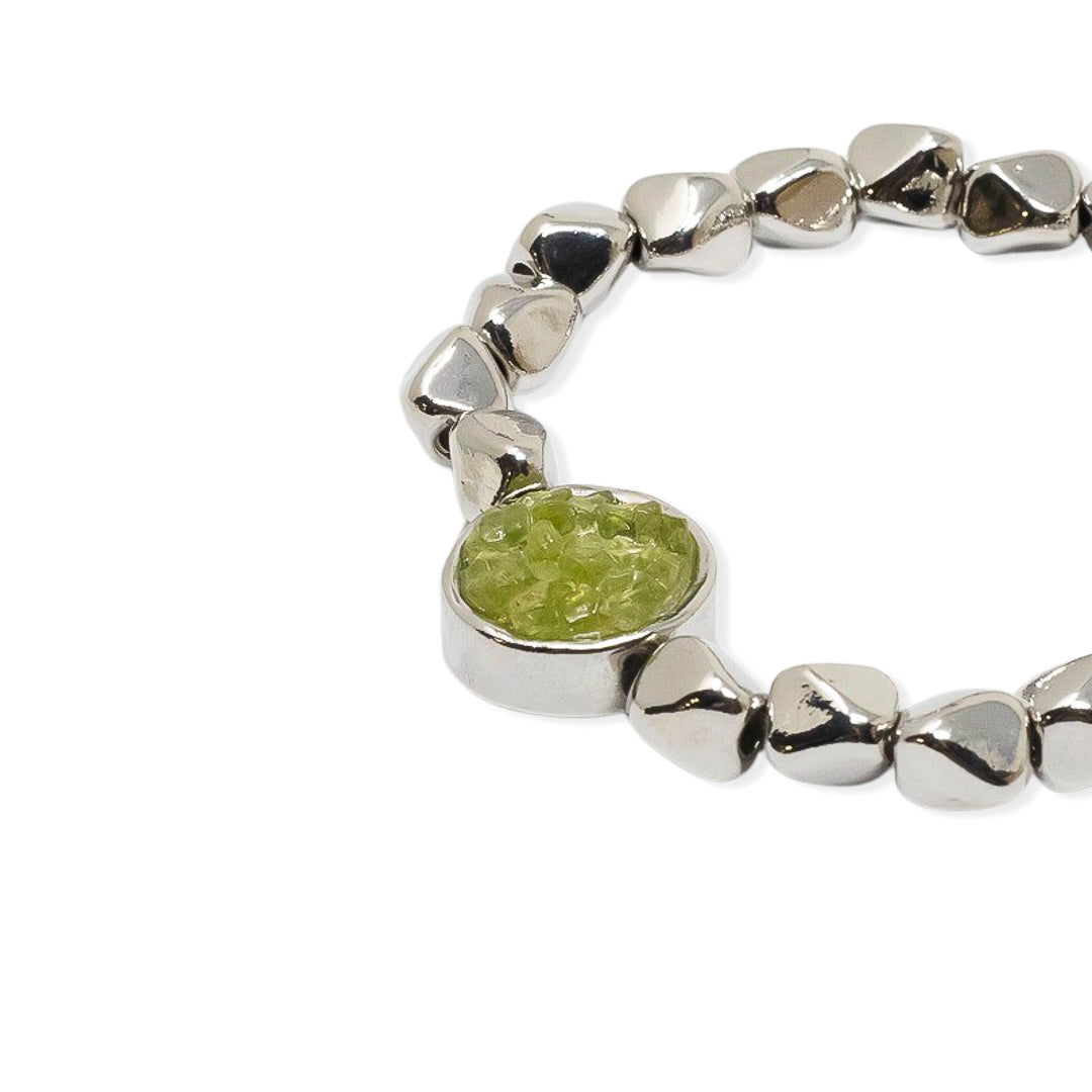 Parrot peridot bracelet