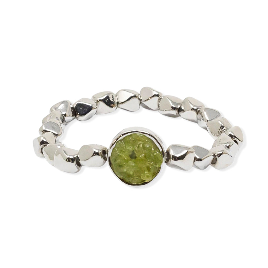 Parrot peridot bracelet