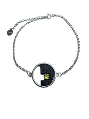 Pulsera de Plata con Olivina Engarzada