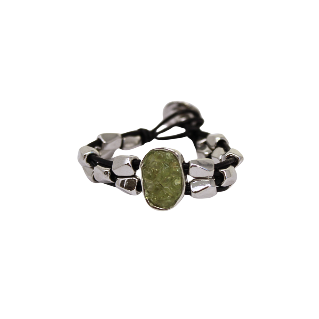 Peridot zamak bracelet