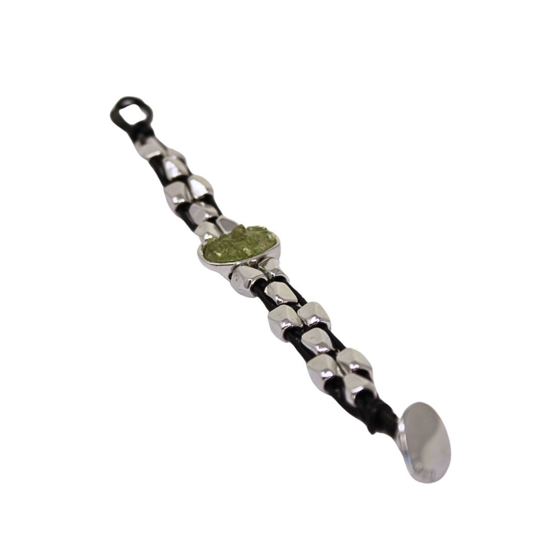 Peridot zamak bracelet