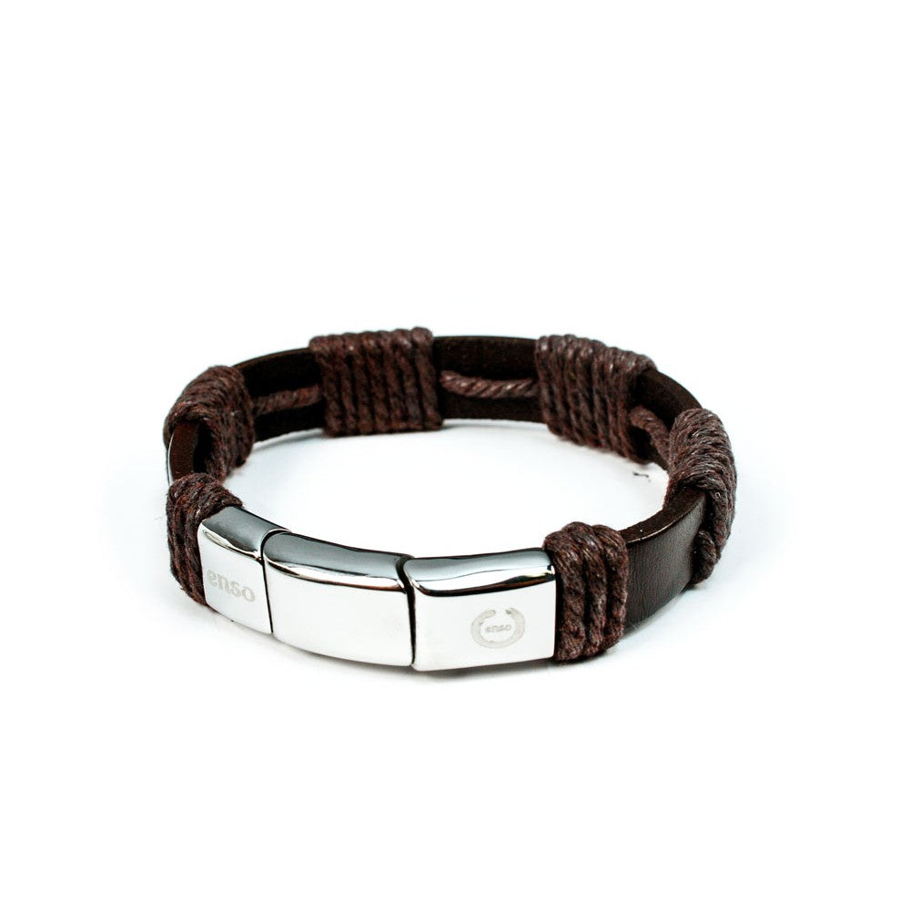 Brown rope leather bracelet