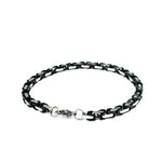 Load image into Gallery viewer, Black silver braided bracelet
