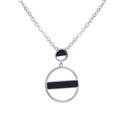 Colgante de plata con madera de palmera