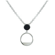 Colgante de plata con madera de palmera