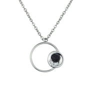 Colgante de plata lava circulo doble