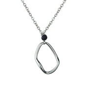 Colgante de plata y lava