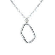 Colgante plata y perla