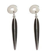 Pendiente de plata pluma