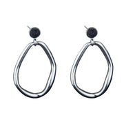 Pendiente de plata y lava