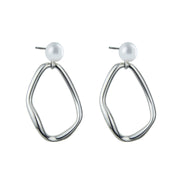  Pendiente plata y perla