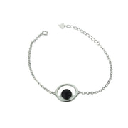  Pulsera de Plata con Círculo de Lava - ENSO